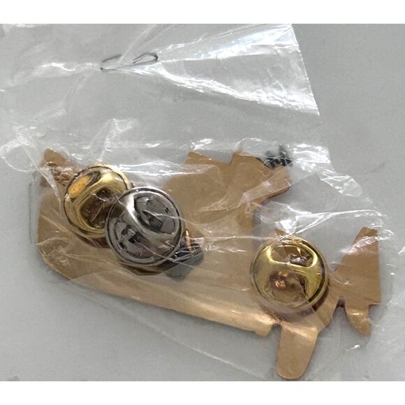 Vintage Odyssey of the Mind Maine 2001 Moose Boat Dangle Lobster 2 Pin Set - Picture 3 of 3